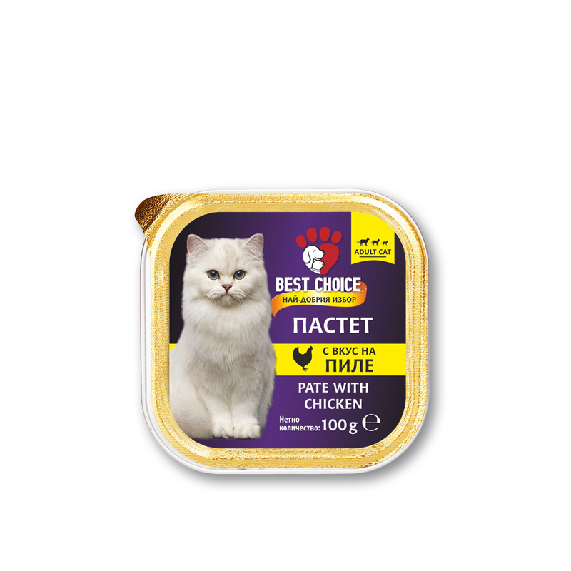 Пастет за котки с пилешко Best Choice 100 гр