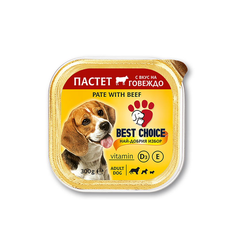 Пастет за кучета с говеждо Best Choice 300 гр