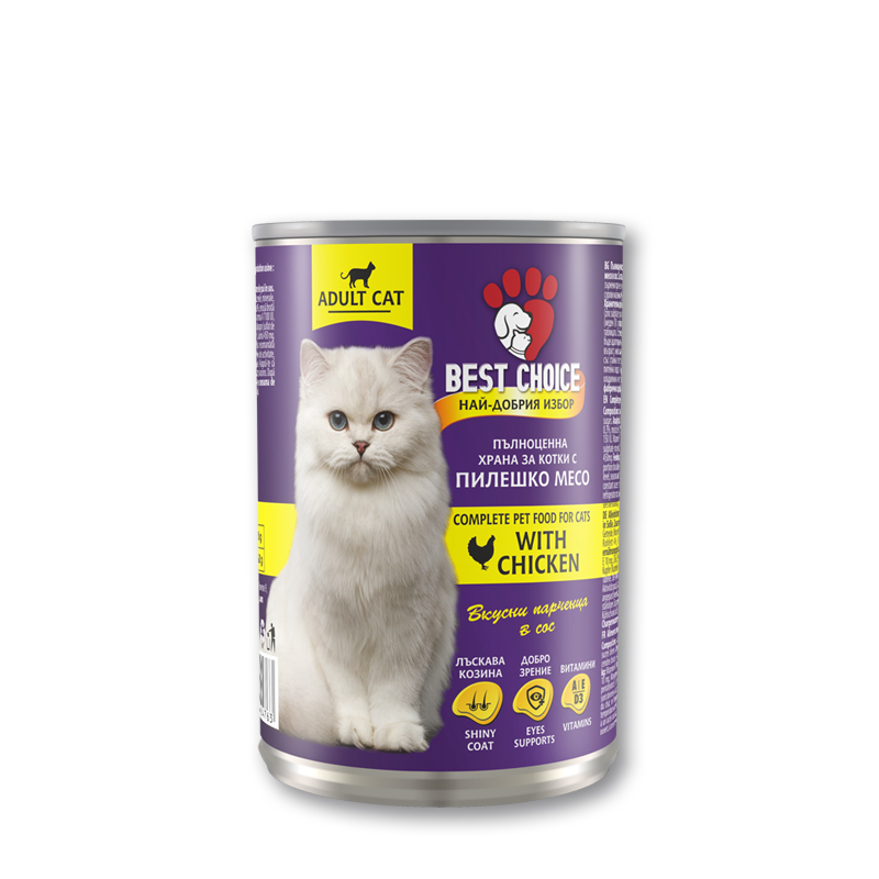 Храна за котки с пилешко в сос Best Choice 415 гр