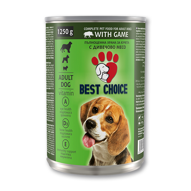 Храна за кучета с дивеч в сос Best Choice 1250 гр