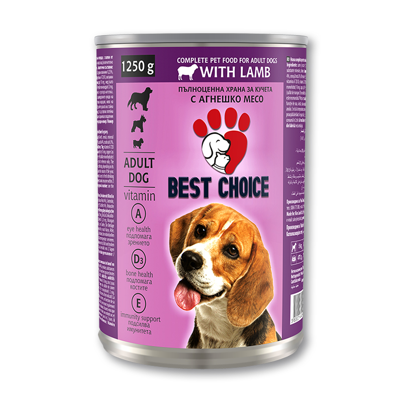 Храна за кучета с агнешко в сос Best Choice 1250 гр