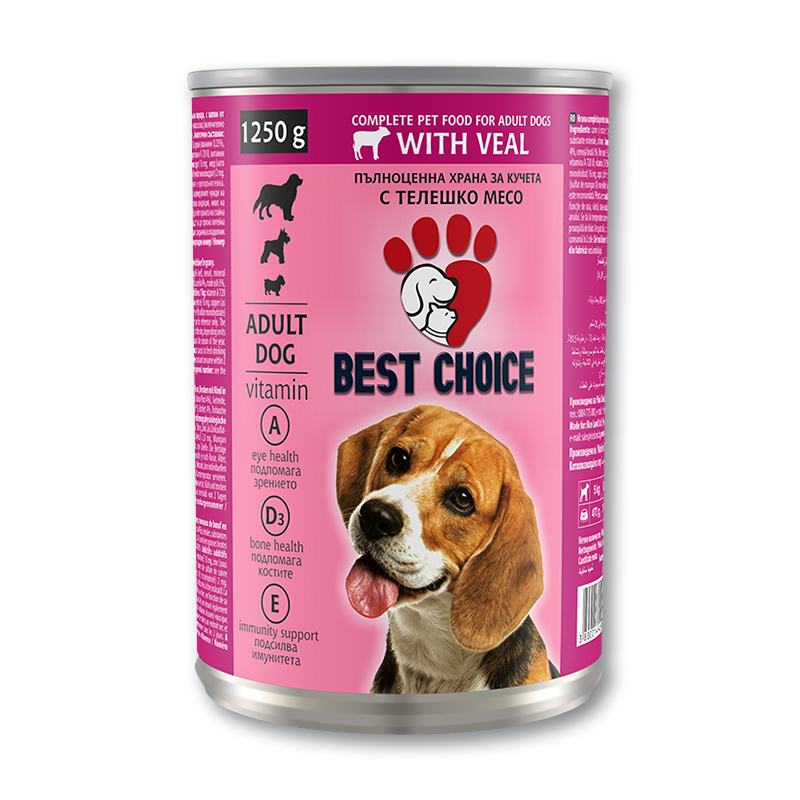 Храна за кучета с телешко в сос Best Choice 1250 гр