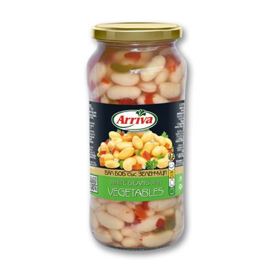 White beans with vegetables Arriva 540 g