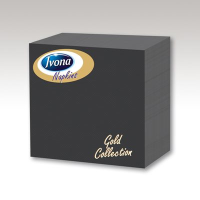 Салфетки Ivona Gold Черни 33x33