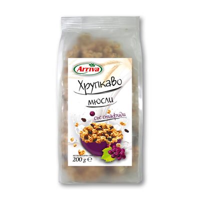 Хрупкаво мюсли със стафиди 200 гр