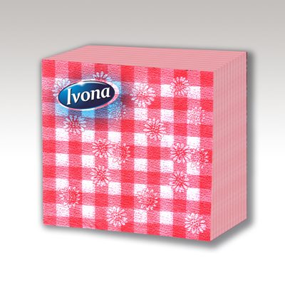 Салфетки Ivona Червено Каре 33x33