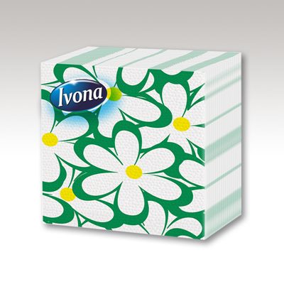 Салфетки Ivona Зелени Маргаритки 33x33