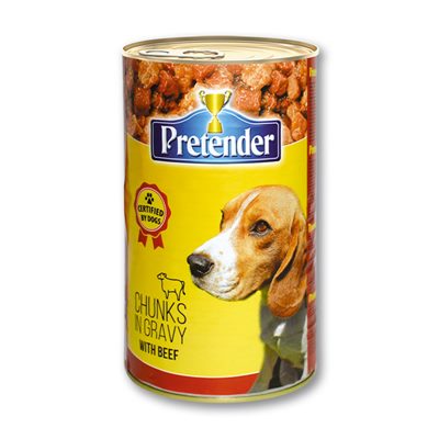 Храна за кучета с говеждо в сос Pretender 1250 гр