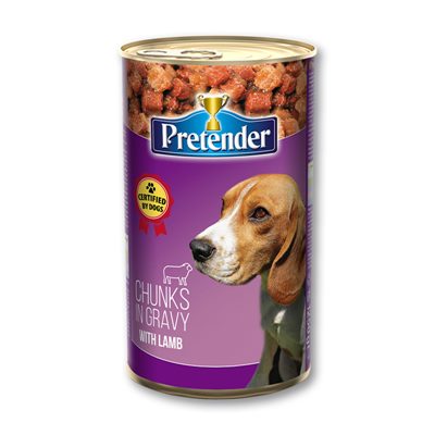 Храна за кучета с агнешко в сос Pretender 1250 гр
