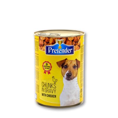 Храна за кучета с пилешко в сос Pretender 415 гр