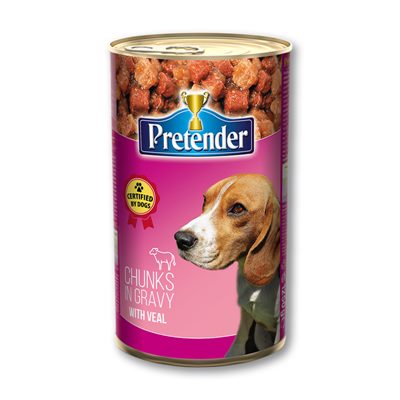 Храна за кучета с телешко в сос Pretender 1250 гр