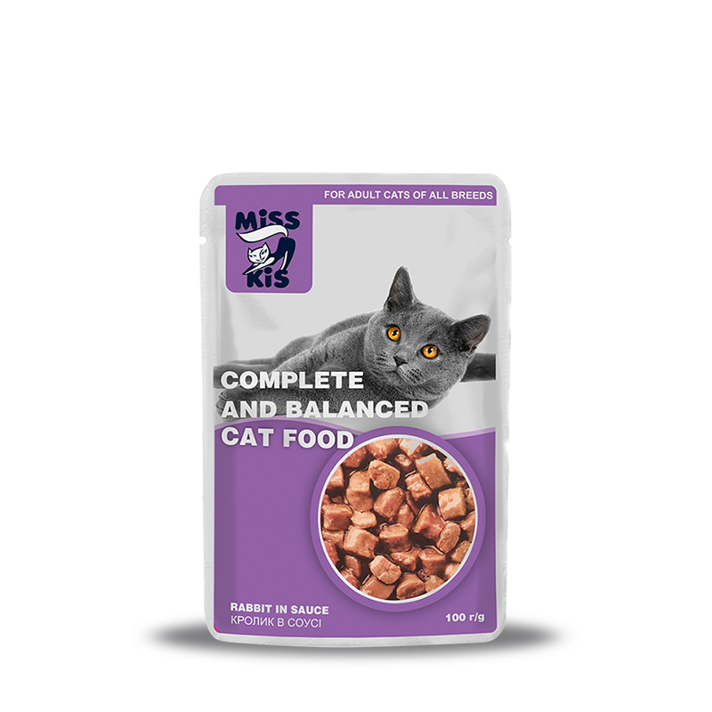 Храна за котки с заешко в сос Miss Kis 100 гр