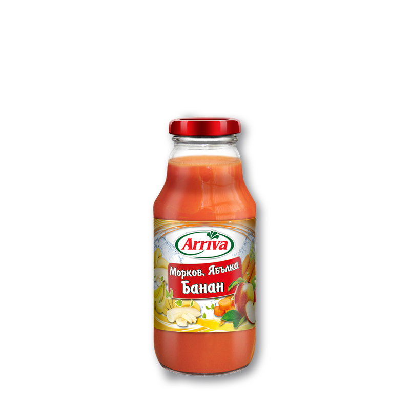 Carrot, Apple and Banana Juice Arriva 330 ml