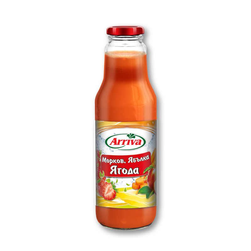 Carrot, Apple and Strawberry Juice Arriva 750 ml