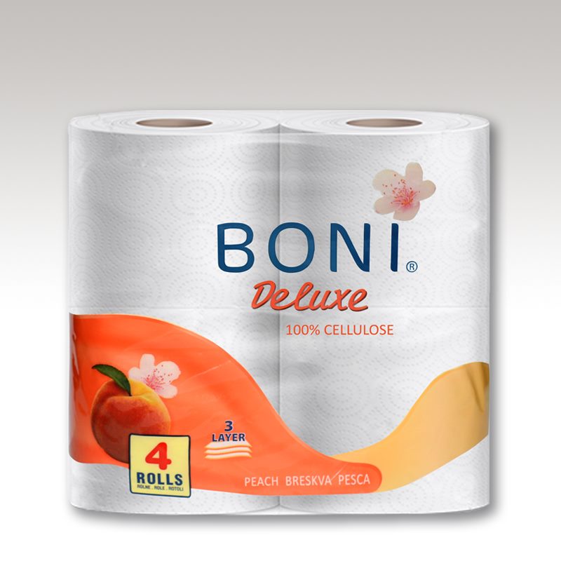 Toilet paper BONI Deluxe Peach 4