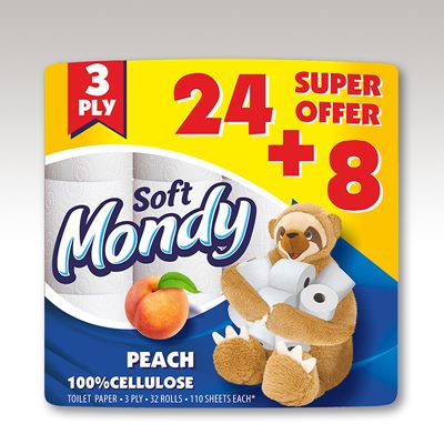 Тоалетна хартия MONDY PEACH 32