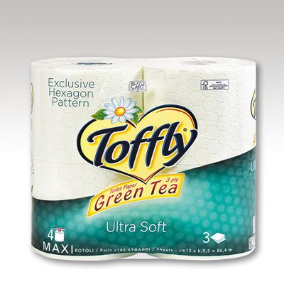 Тоалетна хартия Toffly Green tea 420 гр
